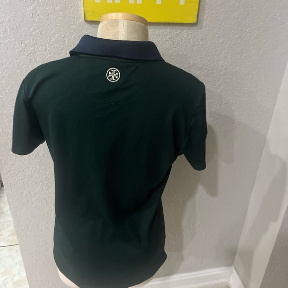Tory Burch Navy and Green Polo - Picture 2 of 5